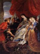 Peter Paul Rubens Thomyris,Rene des Scythes fait plonger la tete de Cyrus dans un vase rempli de sang Spain oil painting artist